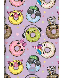 Bilježnica Cool Pack Happy Donuts - А5, široki redovi, 60 listova