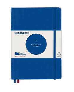 Bilježnica Leuchtturm1917 Bauhaus 100 - А5, plava, točkaste stranice
