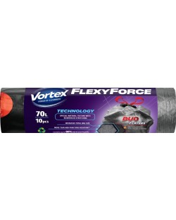 Vreće za smeće Vortex - Flexy Force, 70 l, 10 komada