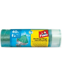 Vreće za smeće Fino - Color, 40 L, 15 komada, sive