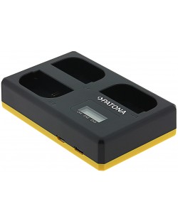 Trostruki punjač Patona - za bateriju Canon LP-E6, USB, žuti