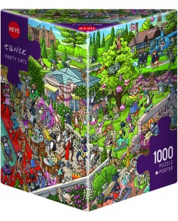 Puzzle Heye od 1000 dijelova - Mačke zabava, Birgit Tanck