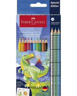 Bojice Faber-Castell Grip 2001 - Dinosaur, 10 + 3 boja