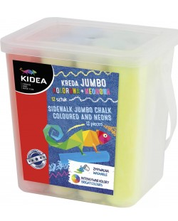 Krede u boji Kidea Jumbo - 12 komada, u kanti