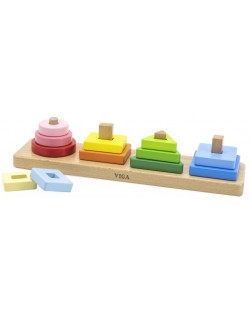 Sorter u boji Viga Toys - Geometrijski likovi