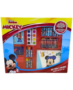 Kreativni set IMC Toys - Mickey Mouse, u aktovci, 35 komada