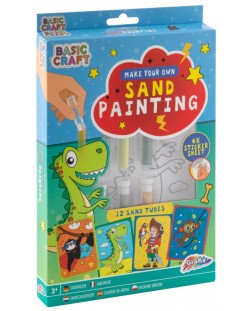 Kreativni set Grafix Basic Craft  - slikanje pijeskom, dinosaur