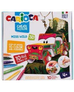 Kreativni set Carioca Create & Color - Safari Jeep 3D