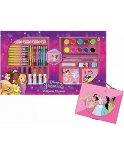 Kreativni set IMC Toys - Disney Princess, u aktovci, 52 komada