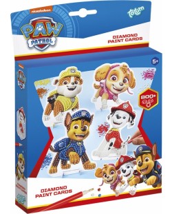 Kreativni set Totum - Uradi sam dijamantne kartice Paw Patrol, 4 komada