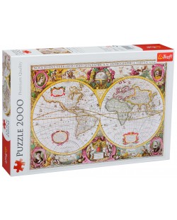 Puzzle Trefl od 2000 dijelova - Karta Zemlje