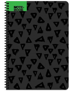 Školska bilježnica sa spiralom Keskin Color Delta - А4, 80 listova, mali kvadrati, asortiman