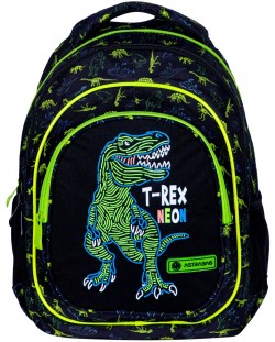 Školski ruksak Astra - Tyrannosaurus, s neonskim efektom, 20 l