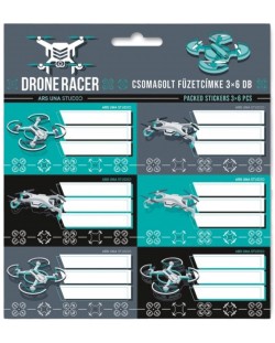 Školske naljepnice Ars Una Drone Racer - 18 komada, zelene