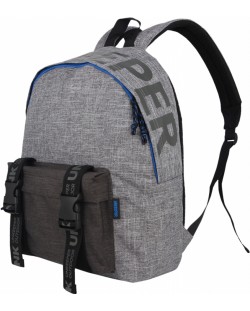 Školski ruksak Unkeeper Buckles - Svijetlo sivi