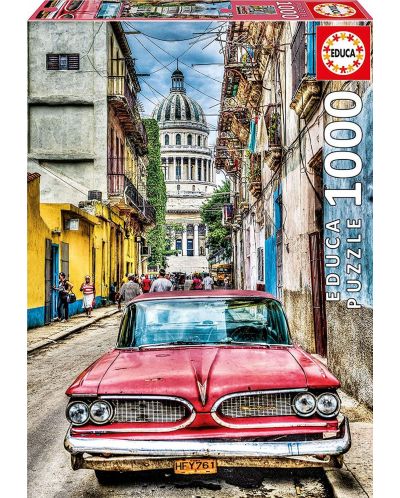 Slagalica Educa od 1000 dijelova - Automobili u staroj Havani - 1