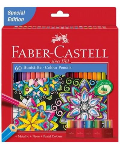 Set olovaka u boji Faber-Castell - Dvorac, 60 komada - 1