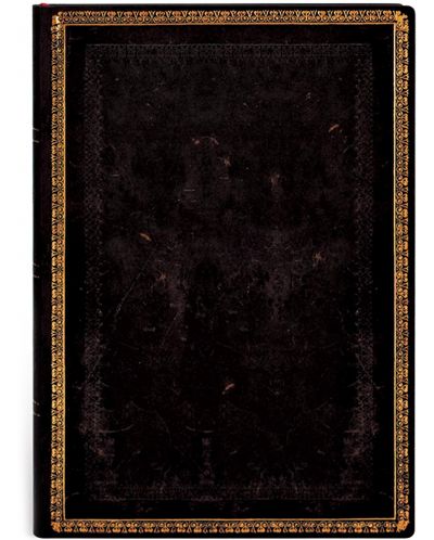 Bilježnica Paperblanks - Black Maroccan, s elastičnom trakom - 1