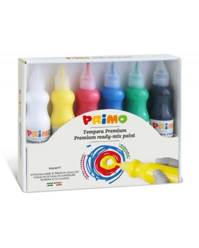 Tempera boje Primo - 6 boja, 75 ml - 1