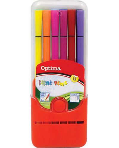 Flomasteri u boji Optima - 12 boja, u kutiji - 1
