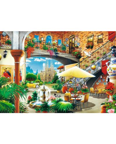 Puzzle Trefl od 2000 dijelova - Pogled na Barcelonu, Hiro Tanikawa - 2