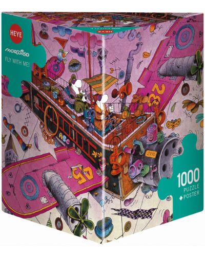 Puzzle Heye od 1000 dijelova - Leti sa mnom!, Gillermo Mordillo - 1