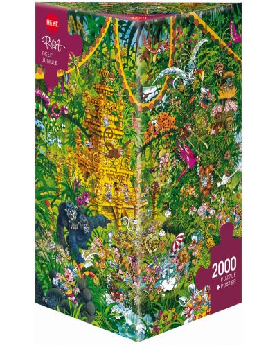 Puzzle Heye od 2000 dijelova - Džungla, Michael Ryba - 1