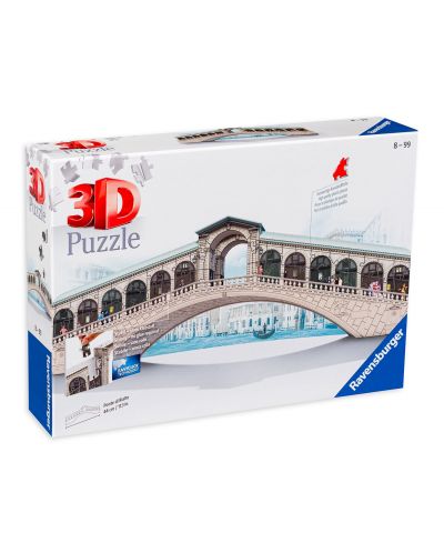 3D slagalica Ravensburger od 216 dijelova - Most Rialto - 1
