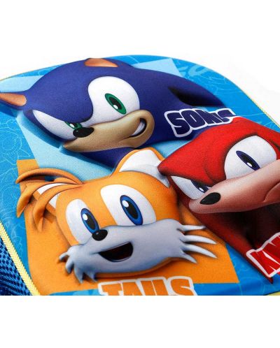 3D ruksak za dječji vrtić  Karactermania Sonic - Trio - 4