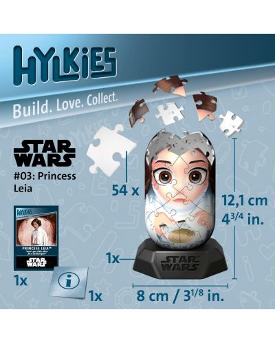 3D Slagalica Ravensburger od 54 dijela - Star Wars: Princeza Leia - 3