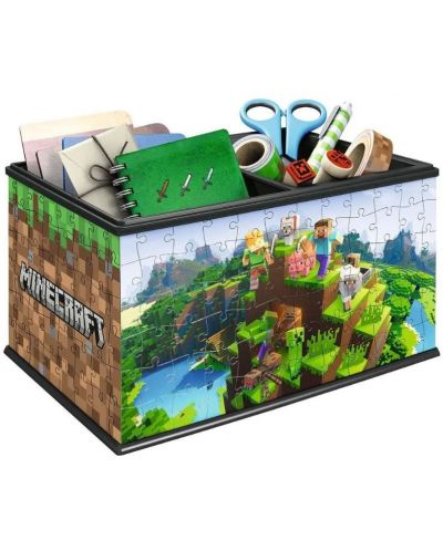 3D slagalica Ravensburger od 216 dijelova - Minecraft, kutija za pohranu - 2