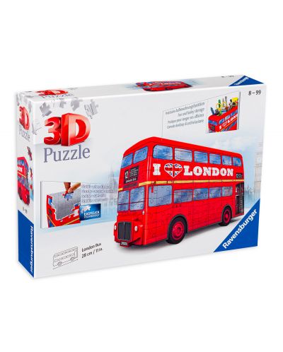 3D slagalica Ravensburger od 216 dijelova - Držač olovaka - Londonski autobus - 1