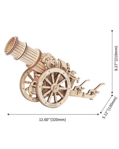 3D slagalica Robo Time - Srednjovjekovni top na kotačima - 4