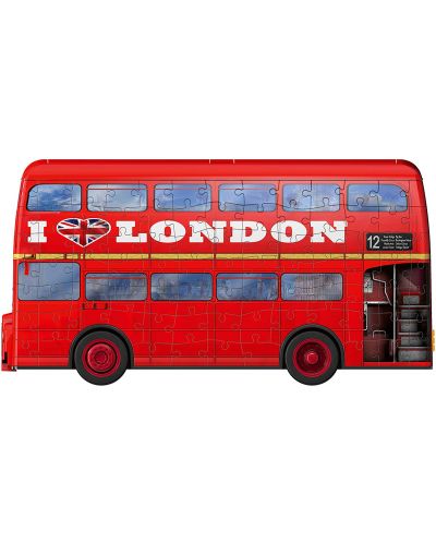 3D slagalica Ravensburger od 216 dijelova - Držač olovaka - Londonski autobus - 4