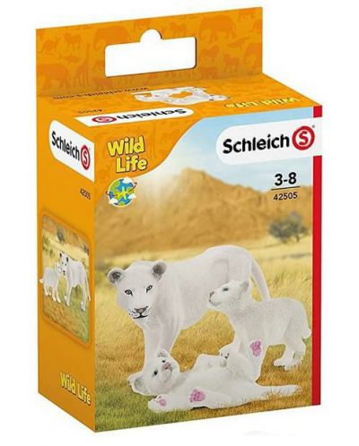 Set figurica Schleich Wild Life - Bijela lavica majka s mladima - 5