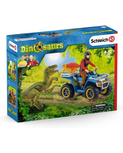 Set Schleich Dinosaurs – Pobjeći od velociraptora pomoću ATV-a - 7