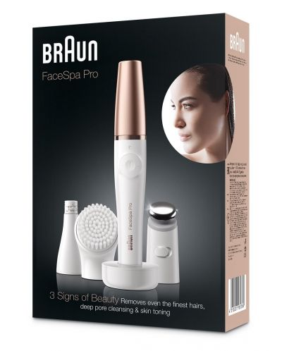 Multifunkcionalni aparat za lice Braun - FaceSpa Pro 911, bijeli - 2