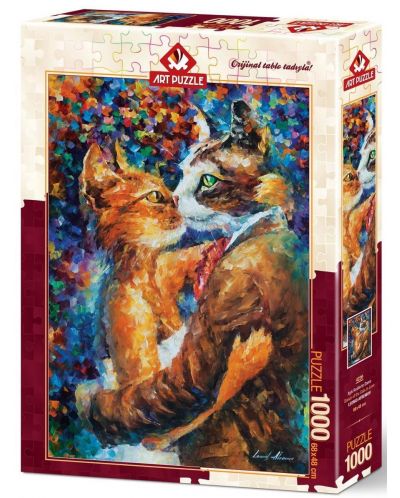 Puzzle Art Puzzle od 1000 dijelova - Ples zaljubljenih mačaka, Leonid Afremov - 1