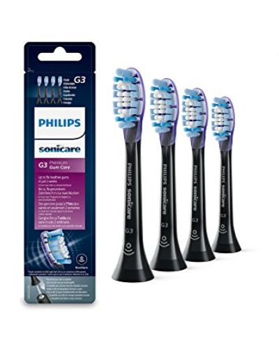 4 komada rezervne glave Philips Sonicare G3 Premium Gum Care - HX9054/33, crne - 1