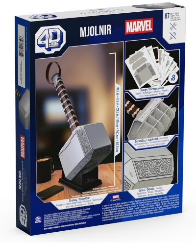 4D slagalica Spin Master od 87 dijelova - Marvel: Mjolnir Thor's Hammer - 3