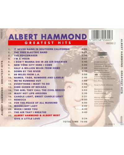 Albert Hammond - Greatest Hits (CD) - 2