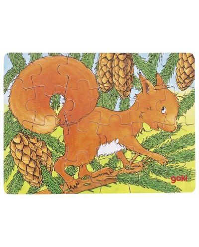 Drvena slagalica Goki – Šumske životinje, asortiman - 4