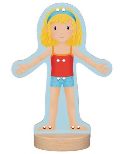 Drvena igračka Goki – Lutka za odijevanje - 1