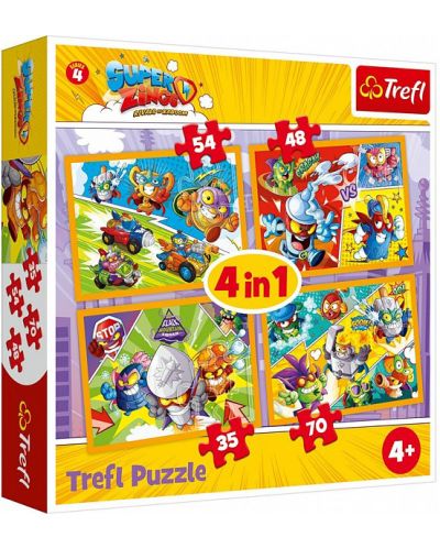 Puzzle Trefl 4 u 1 - Super Zings heroji  - 1