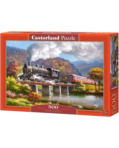 Puzzle Castorland od 500 dijelova - Parna lokomotiva, Sung Kim - 1