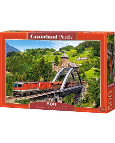 Puzzle Castorland od 500 dijelova - Vlak na mostu - 1