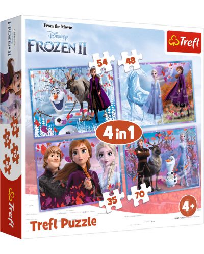 Puzzle Trefl 4 u 1  - Smrznuto kraljevstvo 2, Put u nepoznato - 1