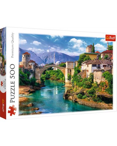 Puzzle Trefl od 500 dijelova - Stari most u Mostaru, Bosna i Hercegovina - 1