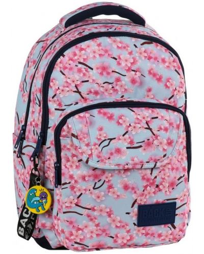 Školski ruksak BackUP L25 - Flowers, sa 3 pretinca + poklon - 1