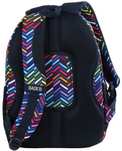Školska torba BackUP A10 - Color Stripe, s 3 pretinca + poklon - 3